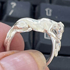 Lying Whippet Ring